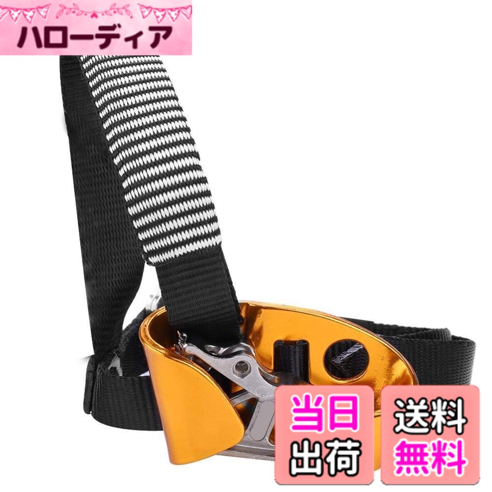 商品情報商品の説明仕様： 材質：アルミニウムマグネシウム合金 カラー：ブラック オプション：左足、右足 サイズ：約8.3x4.7cm/ 3.2x1.8インチ 重量：約138-148 g パッケージリスト： 1 *フット・アセンダ主な仕様 【フット・アセンダの特徴】ロープクライミングは足の昇降機で簡単にできます。この昇降機は右/左足用で、ほとんどの人に合うように調節できます。【調節可能】手の伸びや胸の伸び具合との良好な協力は、バックルのデザインを調整して使用するときに、サイズを調整することができます。【耐久性】アタッチメントストラップのコンパクトな形状と耐久性により、足に常に固定されたままになります。【摩耗を減らし、操作の安全性が向上になる】独自のローラーがクライミングの効率を高め、装置とロープの摩耗を減らします。超滑らかなアクションとトラバース操作の安全性が向上になります。【用途】登山、ロッククライミング、火災救助、または工学的保護に適しています。