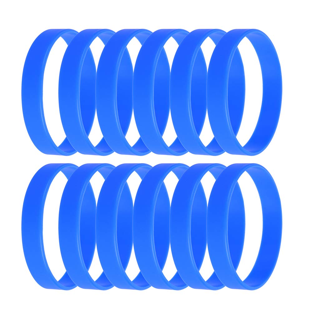 【送料無料】CCINEE シリコンリストバンド（大） チーム分けや仲間の証にも 12本セット (ブルー)