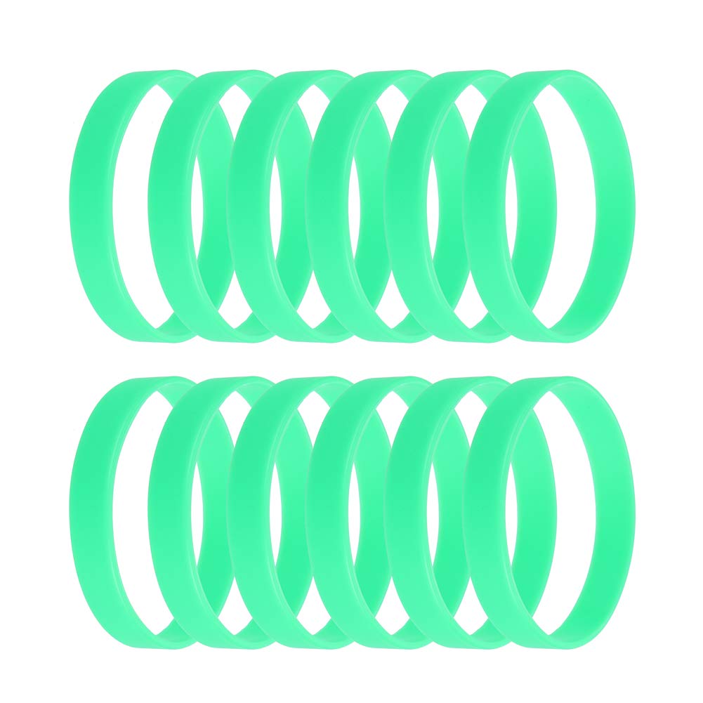 【送料無料】CCINEE シリコンリストバンド（大） チーム分けや仲間の証にも 12本セット (グリーン)