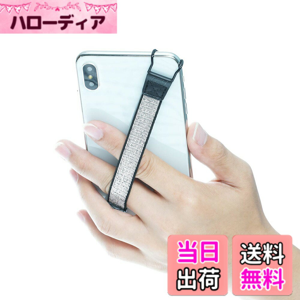 【送料無料】TFY スマートフォン用安全ハンドストラップ - iPhone 16 15 14 13 12 11 Pro Max / 15 14 Plus / 13 Pro / 12 / 11 / Xs Max/Xs/XR/X / 8 Plus / 8 / 7 Plus / 7 / SE -銀