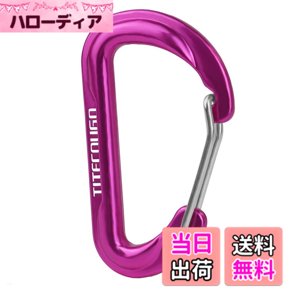 【送料無料】TITECOUGO カラビナ 小 多機能 リュック 小物入れ おしゃれ アルミ Dリング Dフック スナップ アウトドア キーホルダー 釣り 登山 ハイキング キャンプ 旅行 軽量 オフィス ストラップ キャンプ用品 ポーチ dカン 耐久性 鍵掛け 生活雑貨 ピンク