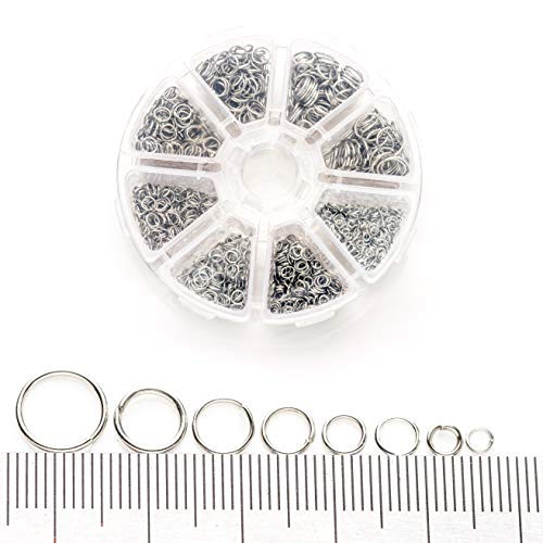 【送料無料】【BEAUTY PLAYER】ピアス パーツ セット 丸カン メガネチェーン マスクチェーン グラスチェーン ジャンプリング リング 金具セット 基礎パーツ ジュエリーDIY用 手芸用品 クラフト用品 アクセサリーパーツ ハンドメイド 直径3mm 4mm 5mm 6mm 7mm 8mm 10mm (