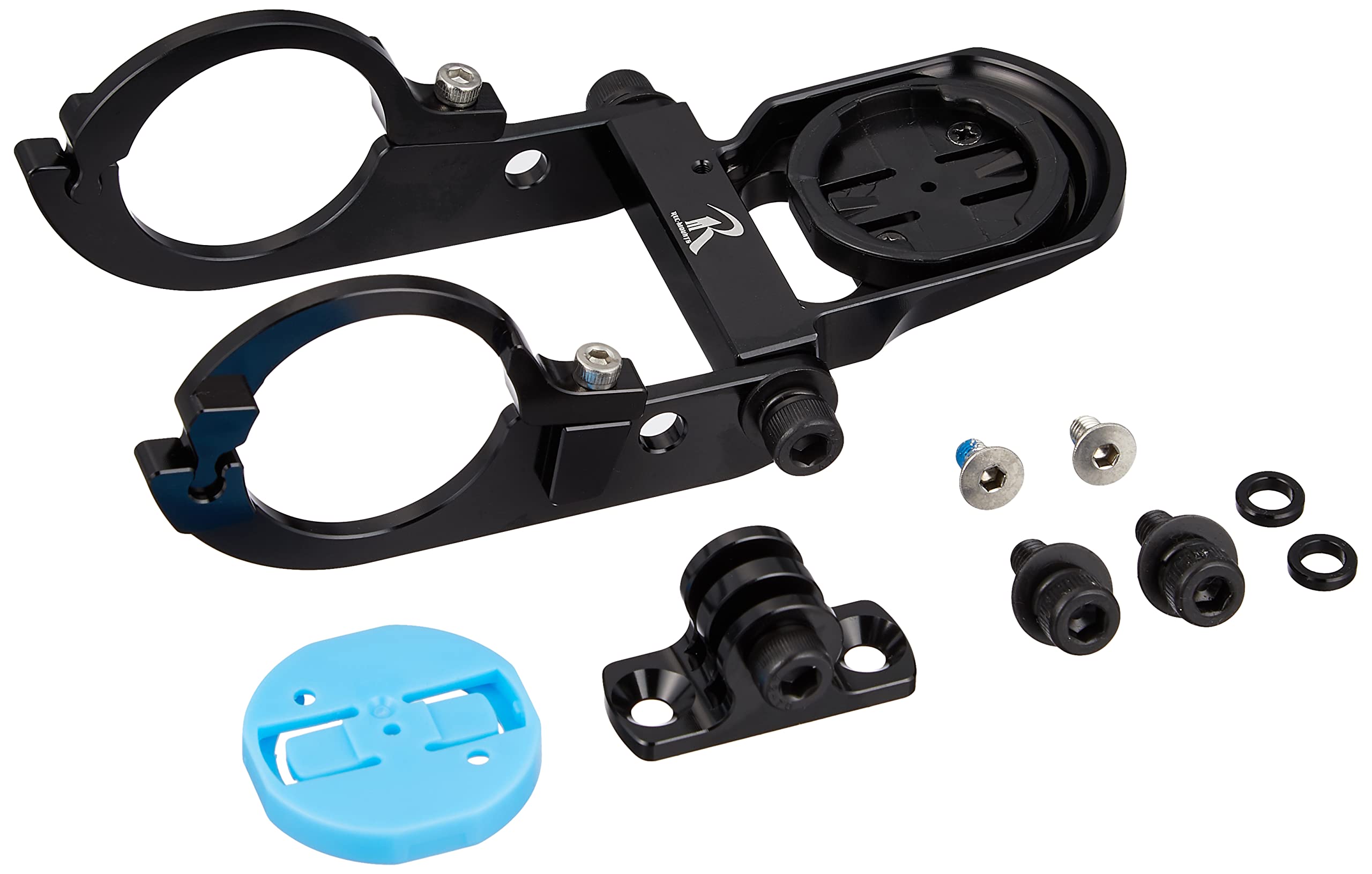 【送料無料】[レックマウント] Wahoo Aero コンボ マウント (両持ちナロー タイプ, 下部アダプター付) ワフー BOLT (ボルト)対応【WAH2-Narrow9+GP】ハンドルのクランプ径31.8mm用