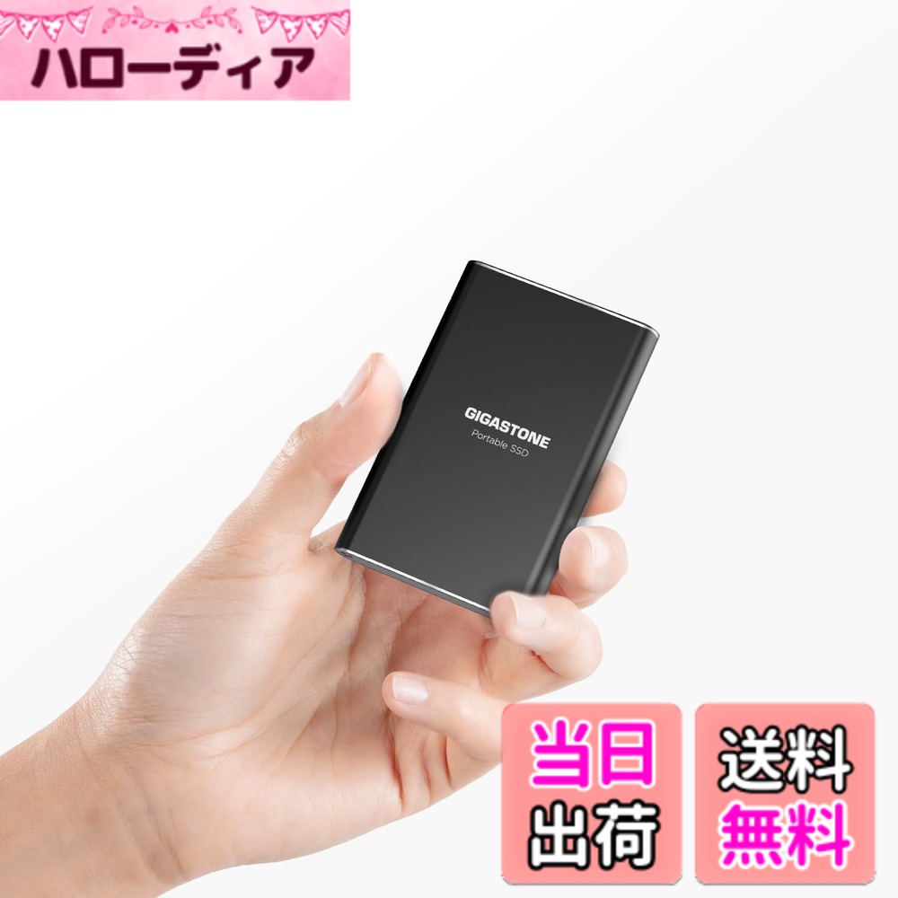 【送料無料】【PS4 メーカー動作確認済】Gigastone 外付けSSD 250GB 3D NAND搭載 USB 3.1 ポータブルSSD 転送速度最大500MB/s Type A/Type C ケーブル付き 3年