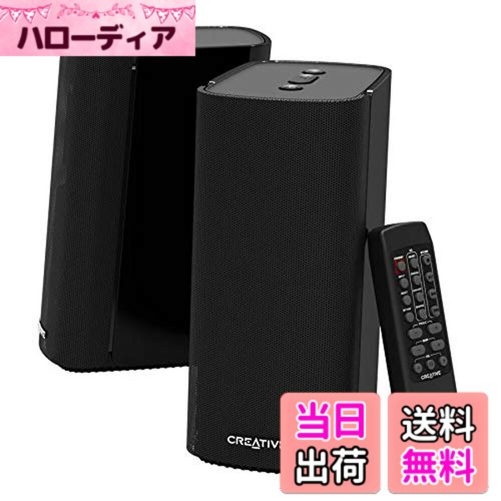 ������̵���ۥ��ꥨ���ƥ��֡���ǥ��� Creative T100 2.75 inch�ե��󥸥ɥ饤�С� 40WRMS�ǥ����륢������ Bluetooth/������/���ʥ��������б� ��⥳����° 2.0ch ���ԡ����� SP-T100-BK