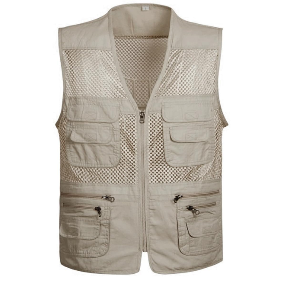 【送料無料】[AOWOFS] メッシュベスト メンズ 釣りベスト カメラマンベスト 多ポケット 作業用 メンズ秋用 撮影 フィッシング 多機能 通気 速乾 防紫外線 アウトドア