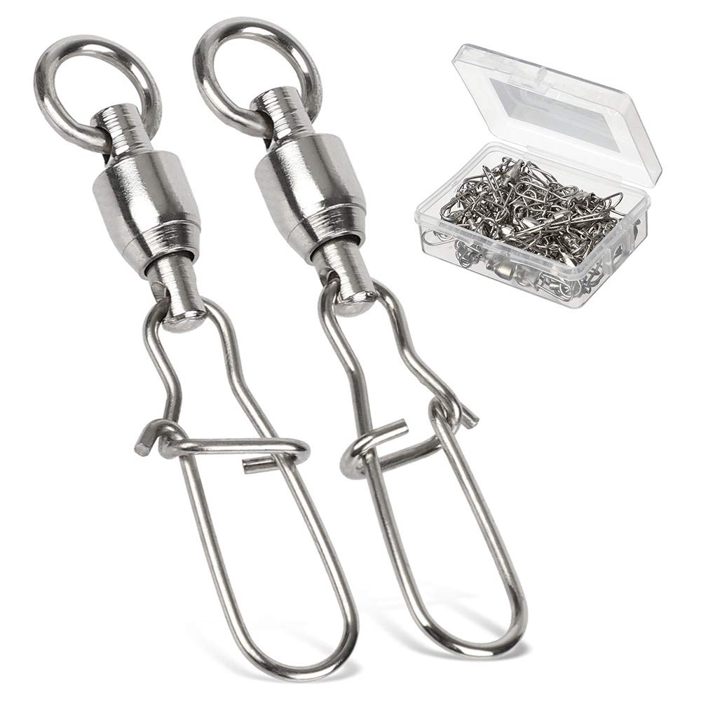 【送料無料】AMYSPORTS 高強度 ステンレス スイベル 耐腐食 海釣り 釣り道具 ルアー スナップ ボールベアリングスイベル ボール ベアリング 釣り 仕掛け 25個 30kg