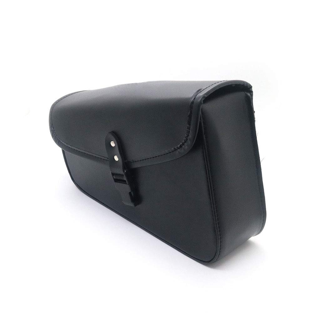 【送料無料】ZSADZS オートバイ ブラック フェイクレザー サドルバッグ サドルバッグ ラゲッジバッグ スポーツスター XL 883 1200用 (左)