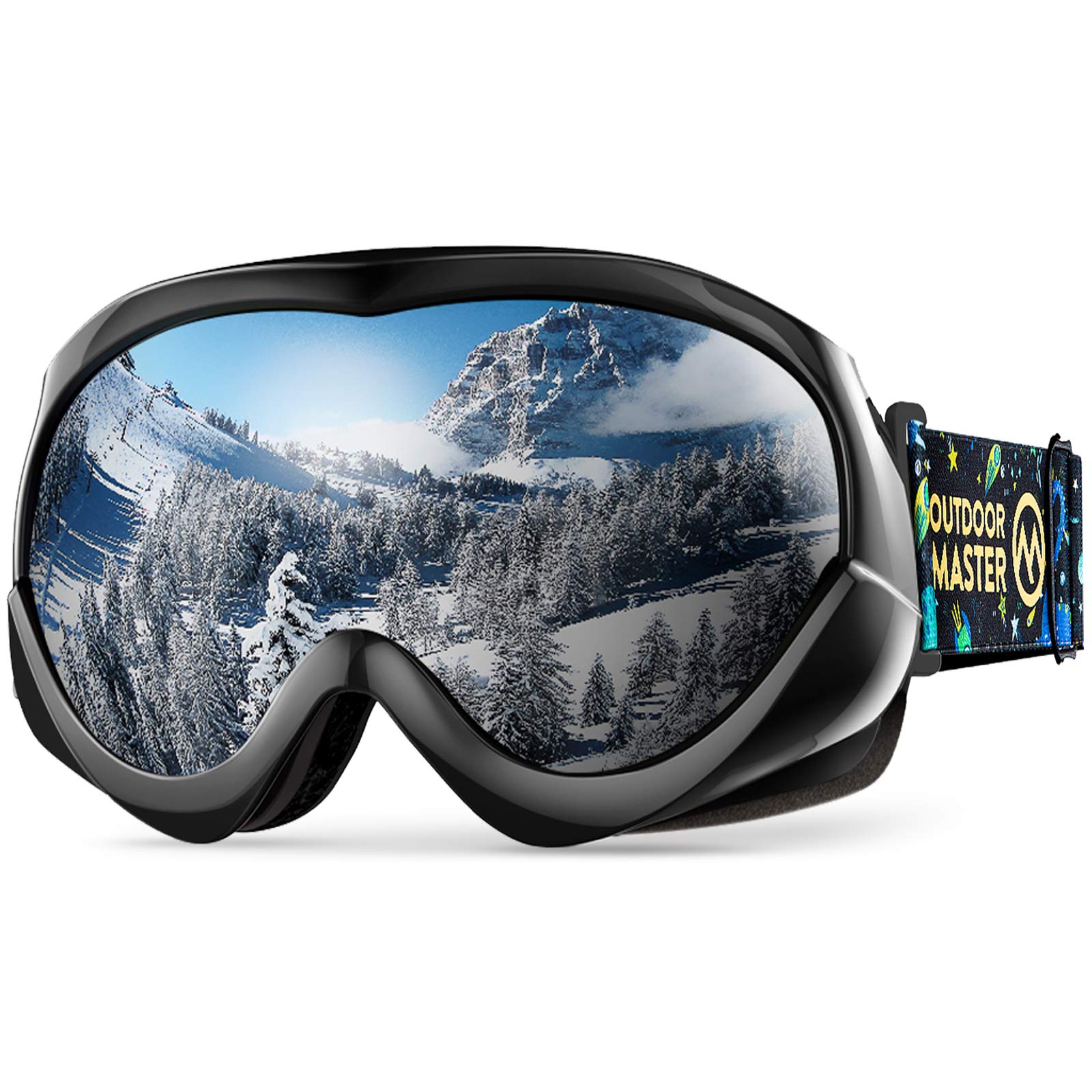 【送料無料】[OutdoorMaster] スキーゴーグル キッズ UV400 紫外線100%カット OTG メガネ対応 180°広視野 曇り止め ダブルレンズ スノーゴーグル 子供用 スノボートゴーグル 3層スポンジ 通気性 防風 防雪 防塵 防放射 軽量と耐衝撃 雪遊び/山登り/スキー/アウトドアス