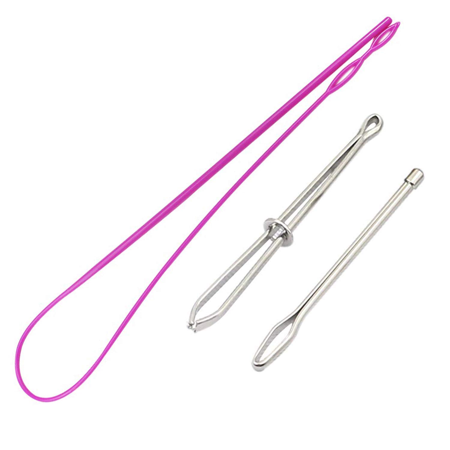 【送料無料】HUAZON 糸通し 紐通し 手芸 ゴム通し 幅広 糸通し器 裁縫セット 大人 ひもとおし プラスチック＆ステンレス 3本 DIYの手作り 裁縫道具