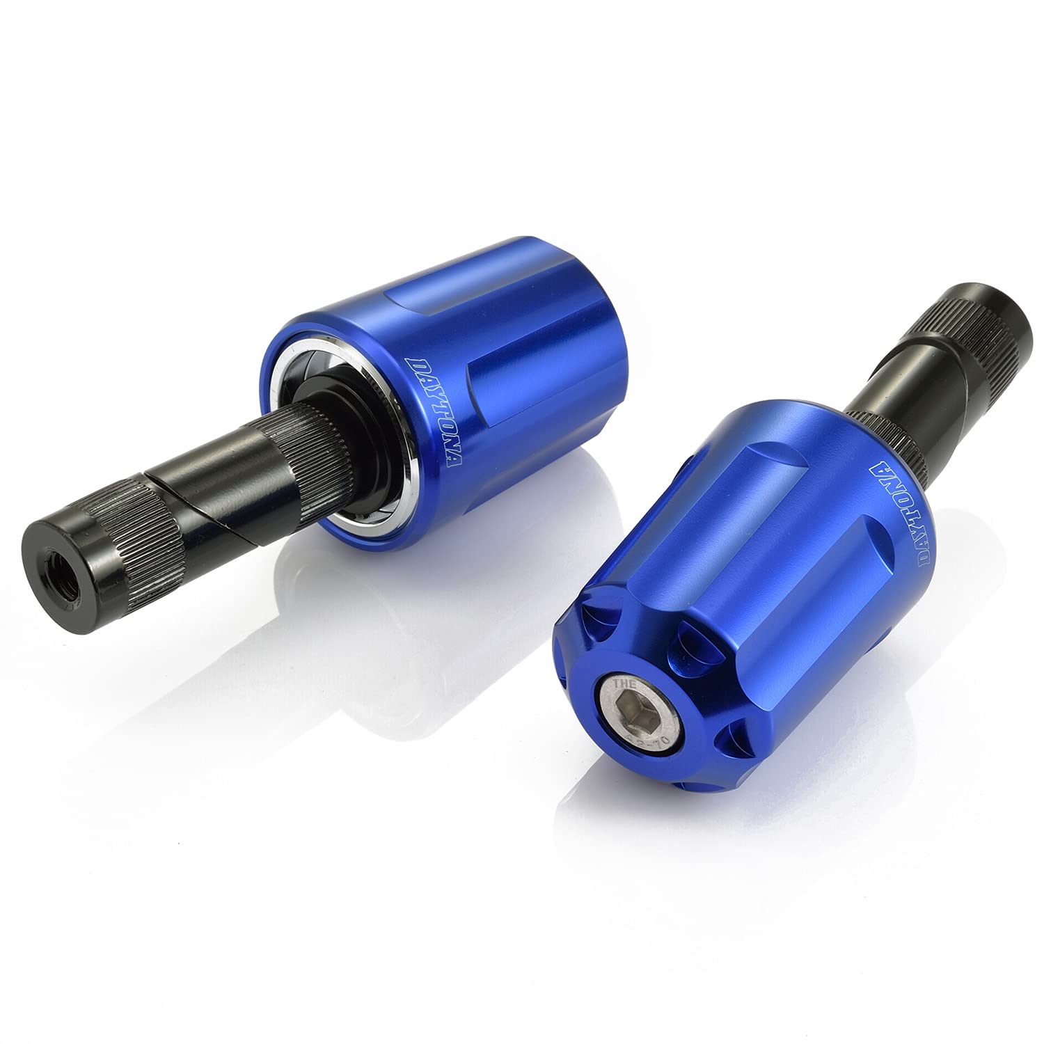 【送料無料】デイトナ(Daytona) バーエンド バイク 汎用 内径φ17-19 ヘビーウェイト アルミビレット リボルバー ブルー 99952