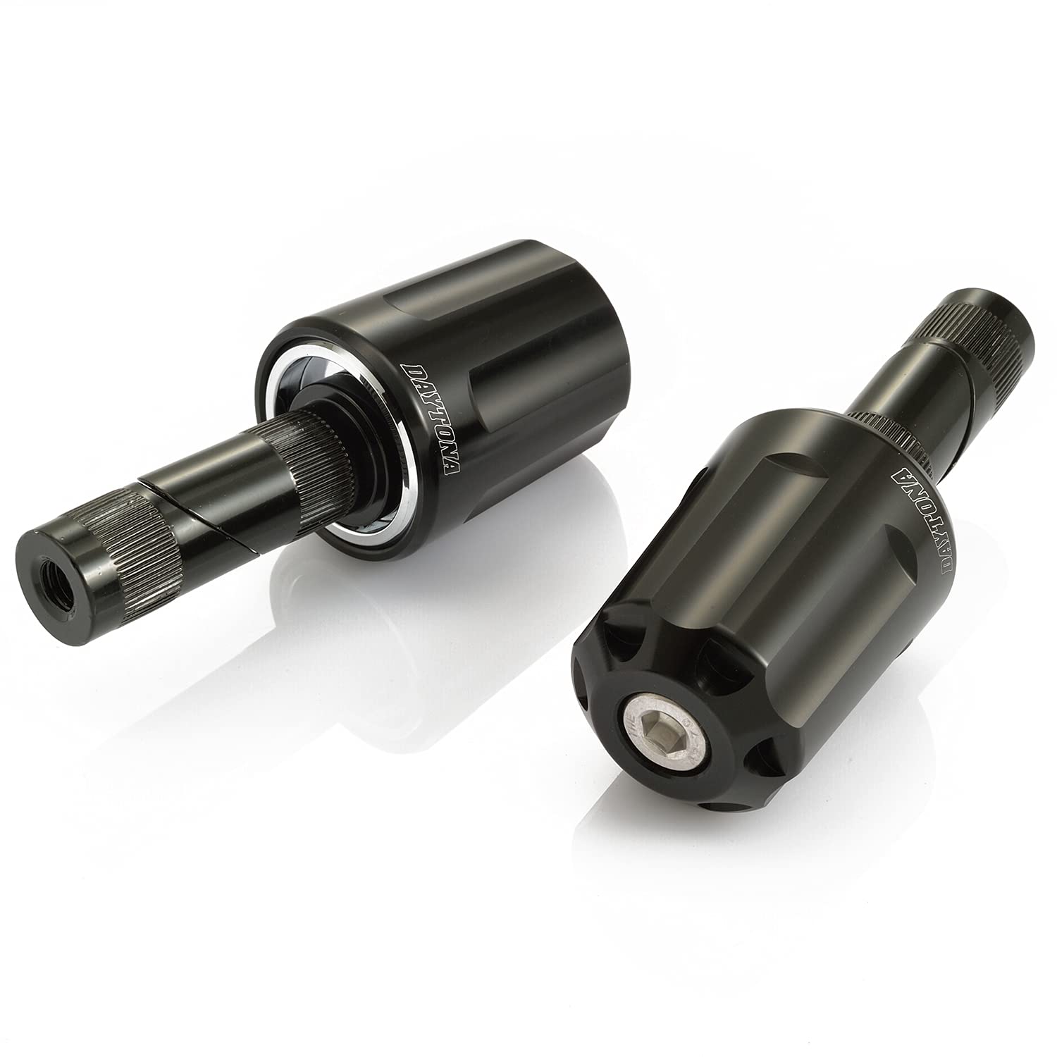 【送料無料】デイトナ(Daytona) バーエンド バイク 汎用 内径φ17-19 ヘビーウェイト アルミビレット リボルバー ブラック 99956