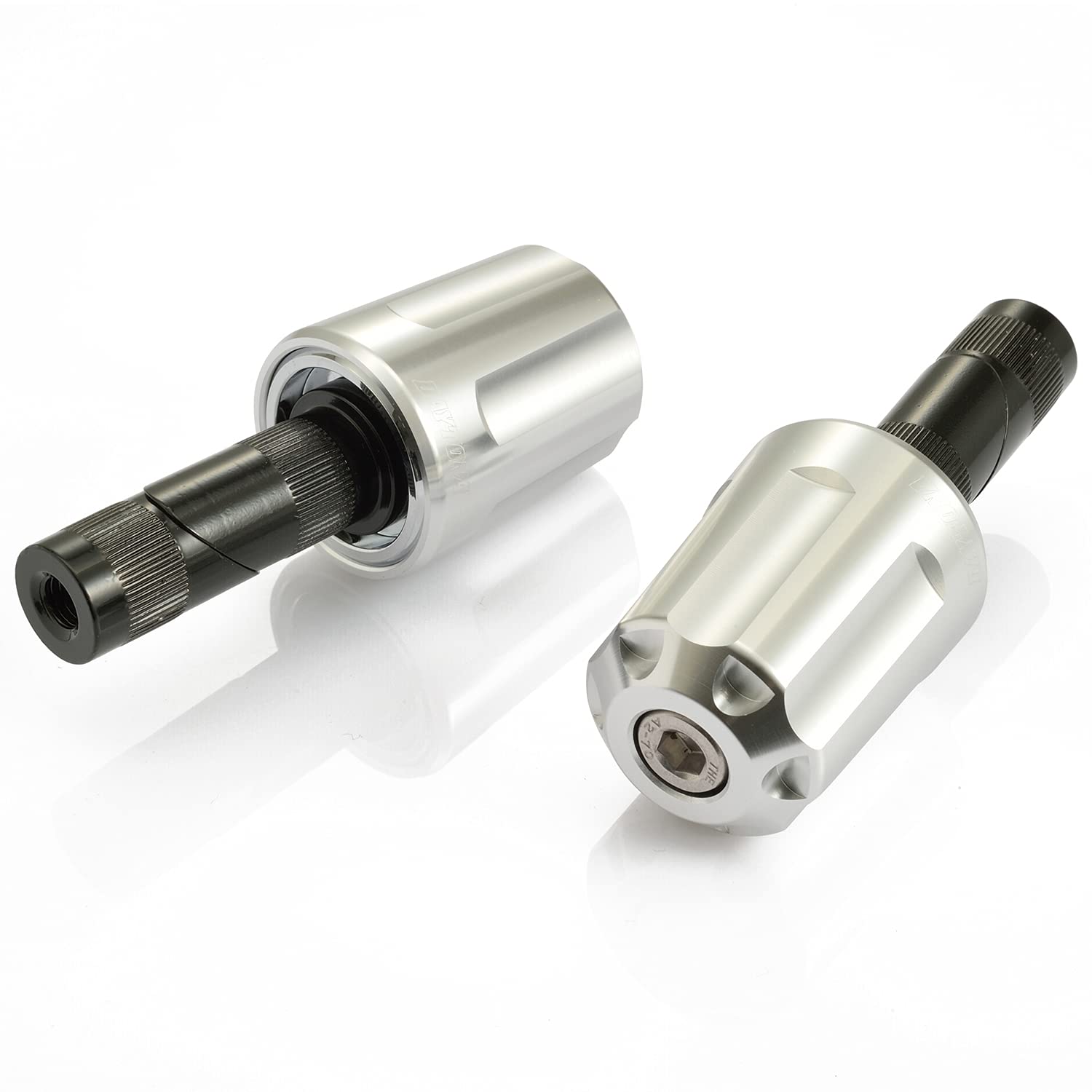 【送料無料】デイトナ(Daytona) バーエンド バイク 汎用 内径φ17-19 ヘビーウェイト アルミビレット リボルバー シルバー 99955