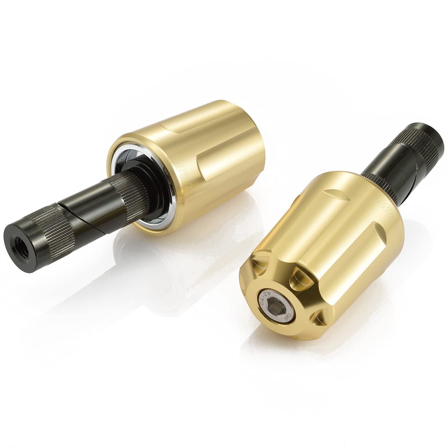 【送料無料】デイトナ(Daytona) バーエンド バイク 汎用 内径φ17-19 ヘビーウェイト アルミビレット リボルバー シャンパンゴールド 99953