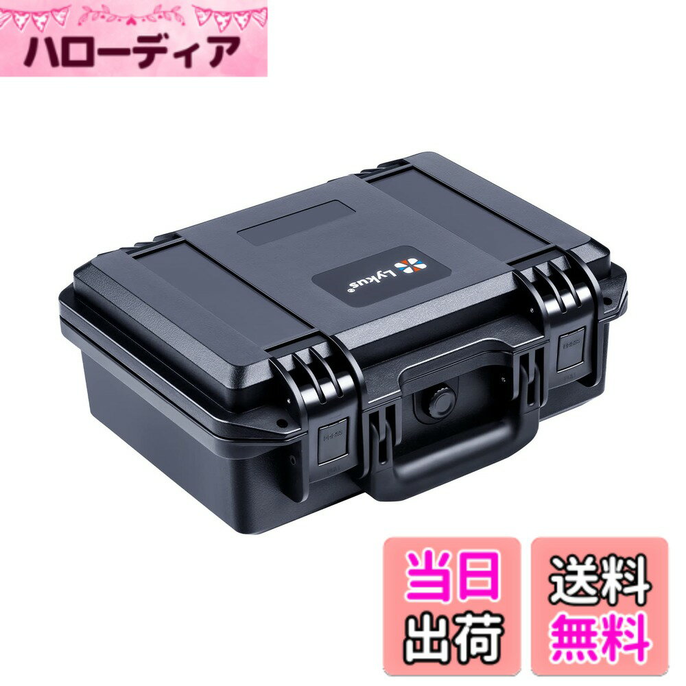 【送料無料】Lykus HC-3010 防水ハードケース 格子状カットスポンジが内蔵 内寸:30x20x12cm ピストル、小型ドローン、ビデオカメラ、アクションカメラなどに適用