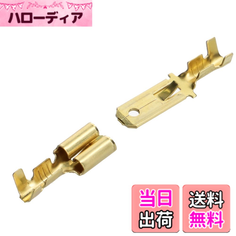 【送料無料】エーモン(amon) カプラー用端子セット 250型 8セット 適合コードサイズ AV(S)0.5~2sq 3354