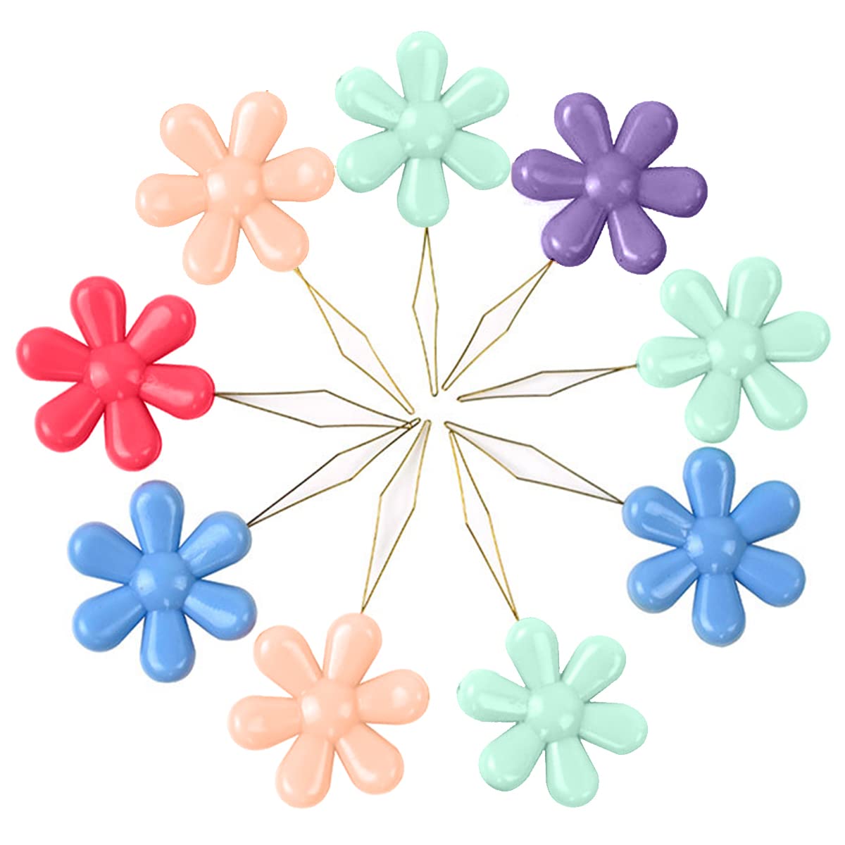 【送料無料】糸通し 花 30個セット プラスチック カラフル スレダー 針糸通し器 クロスステッチ 刺繍 ランダム色 (花)