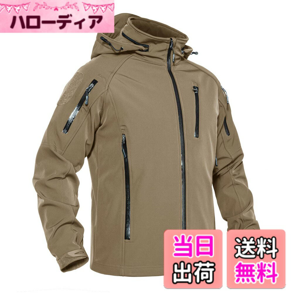 Jacket - 【送料無料】[KEFITEVD] アウター メンズ 冬 防寒服 釣り 防水ジャケット バイク 防風ジャケット アウトドア ミリタリージャケット 登山 キャンプ着 サイクリング トレッキング 冬服 保温 カーキ 3XL