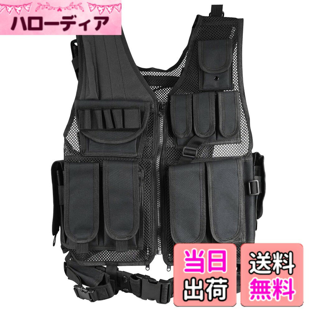 【送料無料】Sutekus タクティカルベスト 600Dポリエステル 超軽量 通気性 ミルフォース SWAT ベスト レプリカ サバゲー ファイナルスタンド メッシュ