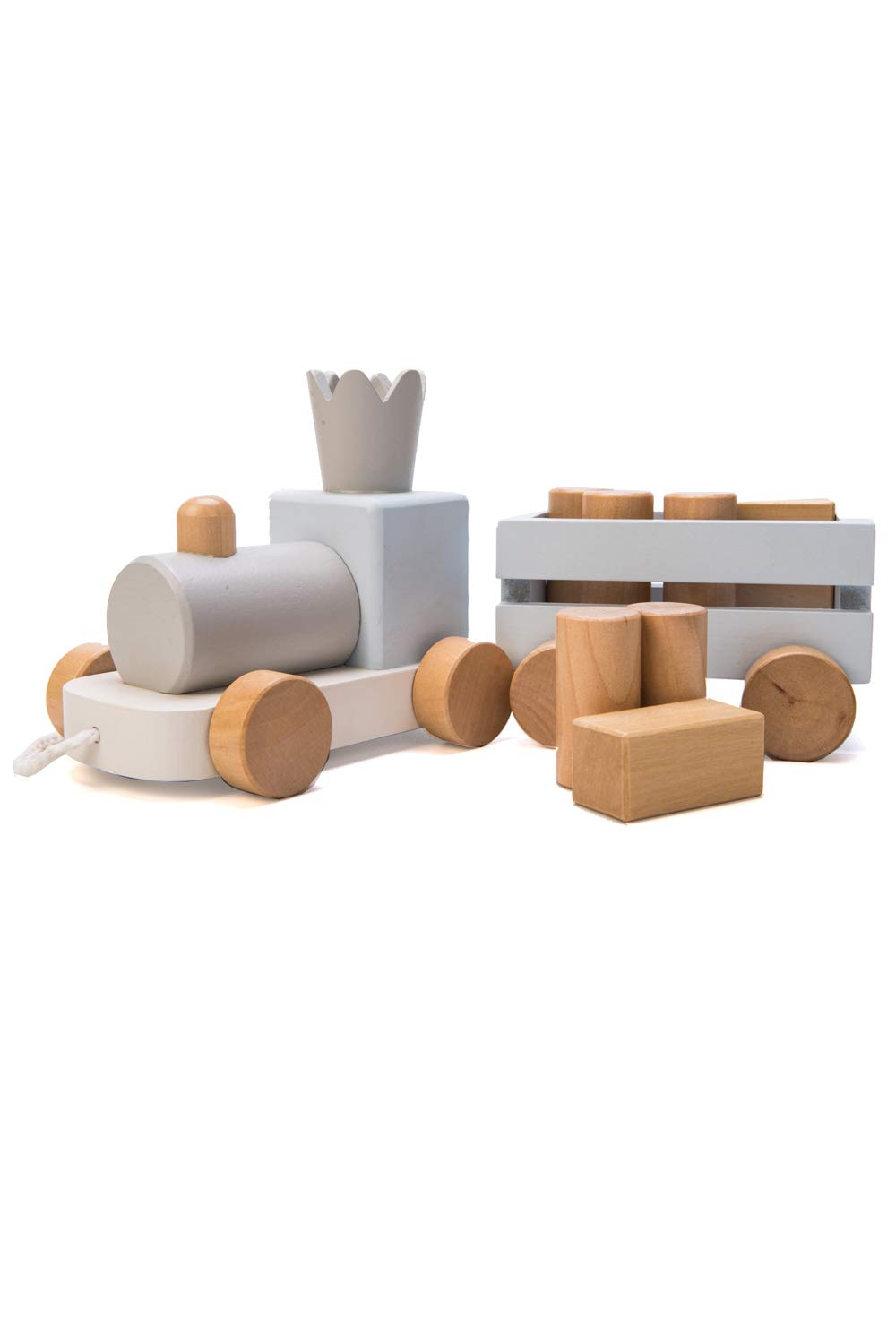 【送料無料】TAOTAO 積み木 のせて・ひっぱって・たのしい クラウントレイン 赤ちゃん おもちゃ (blue)