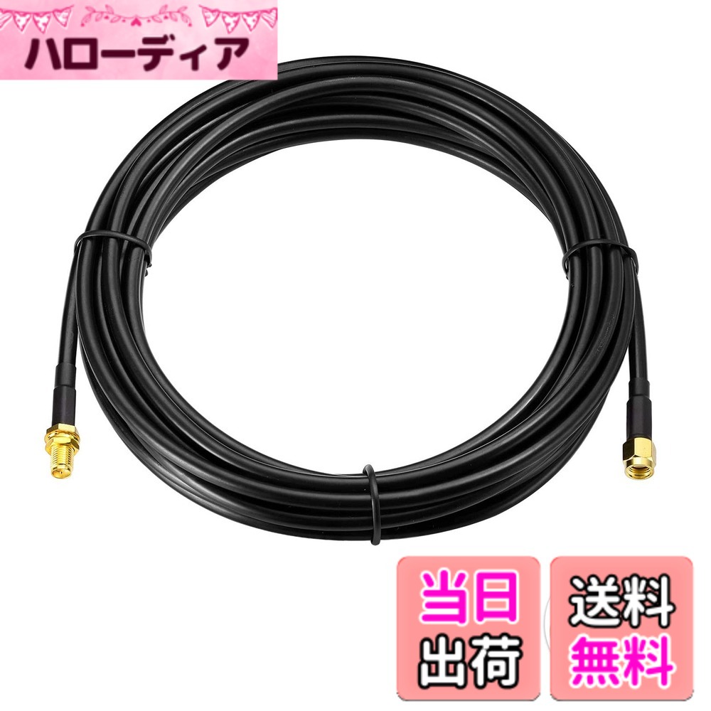 【送料無料】BINGFU RP-SMA 延長ケーブル RPSMA オス⇔メス ケーブル 5m RP-SMA オス メス 同軸ケーブル WIFIアンテナケーブル 低損失 1本入