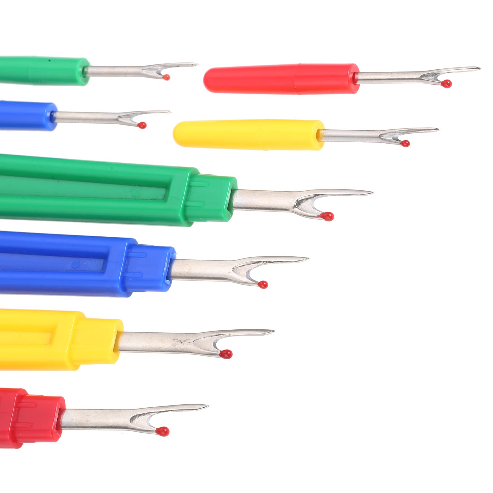 【送料無料】Hicello 糸切りはさみ 縫い目リッパー 糸切断 裁縫用具 手芸用品 刺繍縫製ツール 9点セット プラスチックハンドル 安全キャップ付