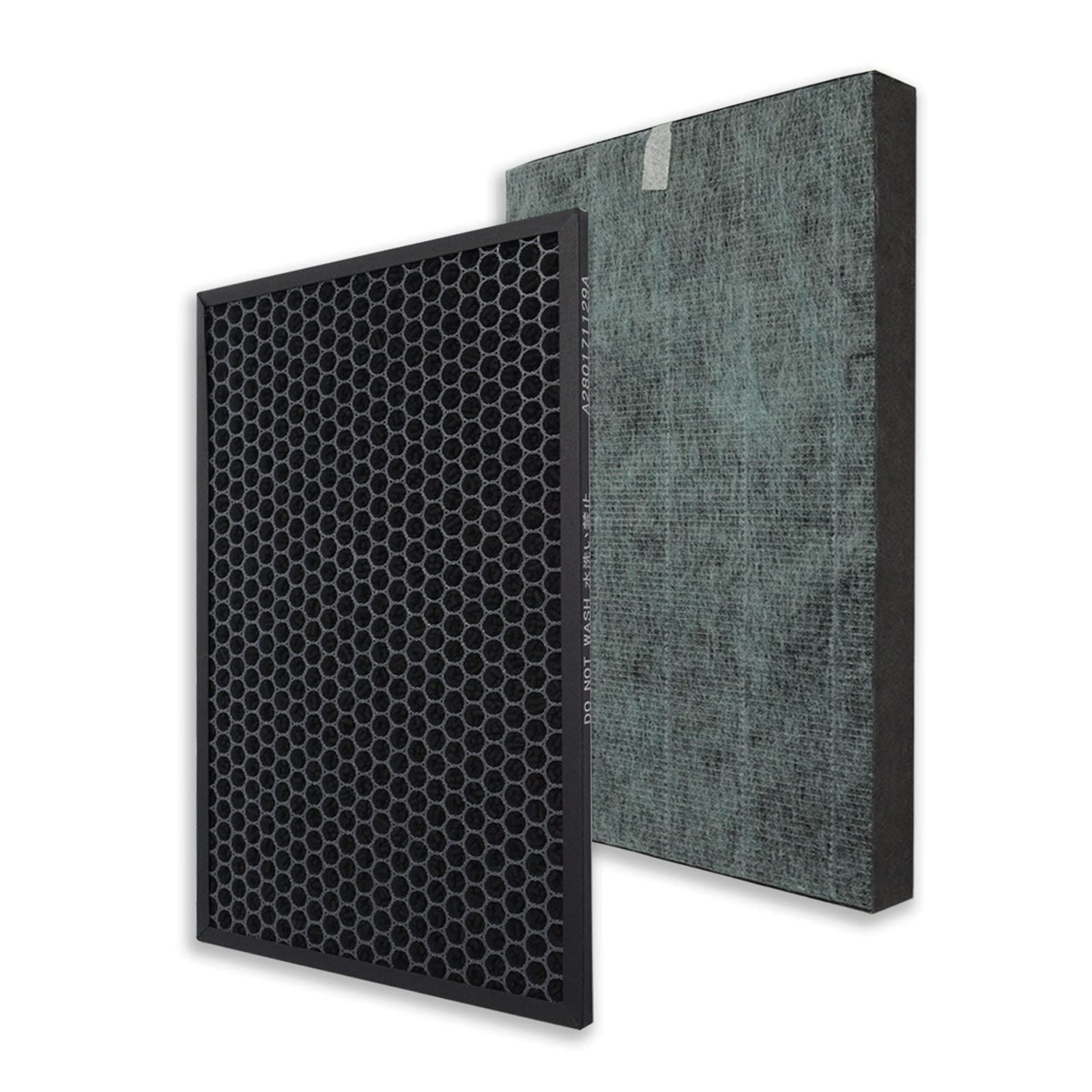 【送料無料】PUREBURG 交換用フィルターセットシャープ(Sharp)との互換性ありKC-450Y3-B KC-450Y3-W KC-45Y2-B KC-45Y2-W KC-W45-B KC-W45-W KC-W45Y KC-Y45-B KC-Y45-R KC-Y45-W 加湿空気清浄機,交換パーツ番号: FZ-W45HF/ 280 337 0168, True HEPA+活性炭 消臭フィルタ