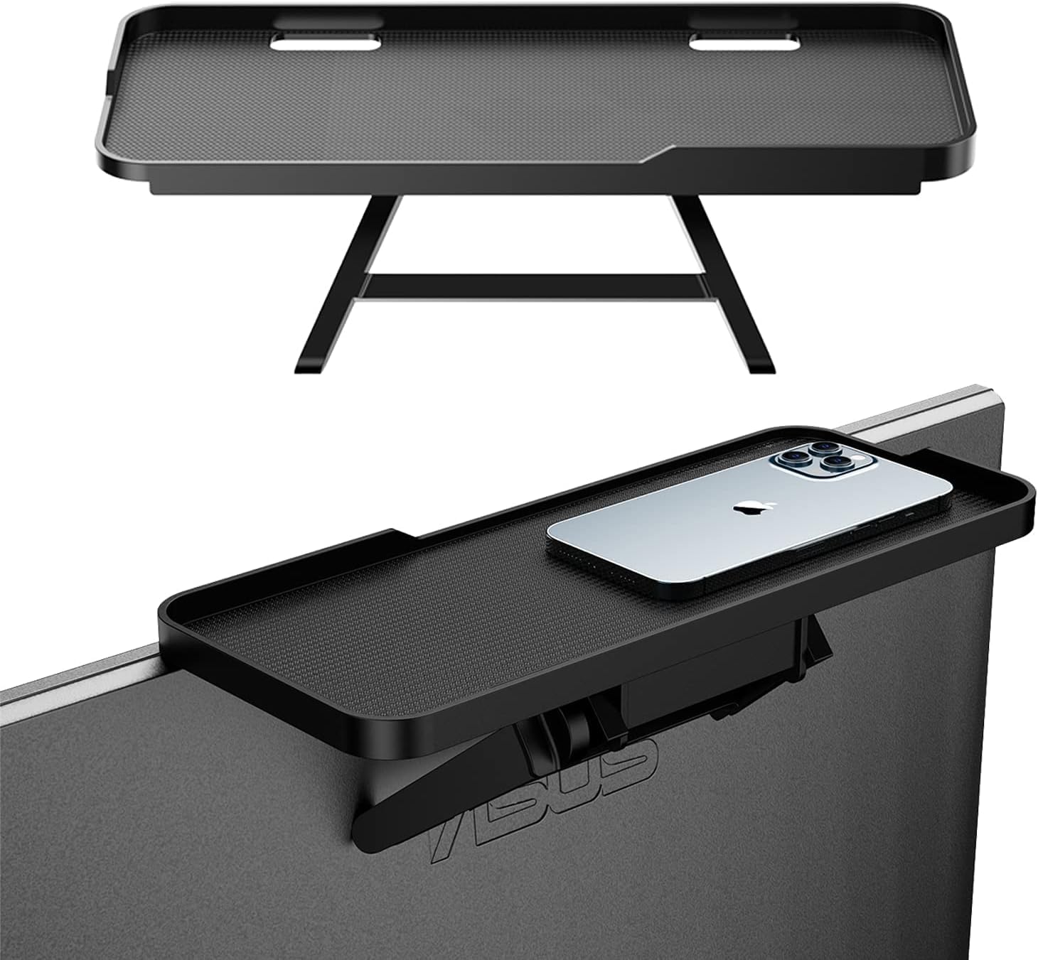 【送料無料】JXMTSPW ディスプレイボード 物品棚 テレビモニター 上 小物収納DVD移動棚 PCモニタアーム 机の上に置く棚 耐荷重3kg 表面滑り止めデザイン 取り付け簡単 文房具便利 ディスプレイボード 1個