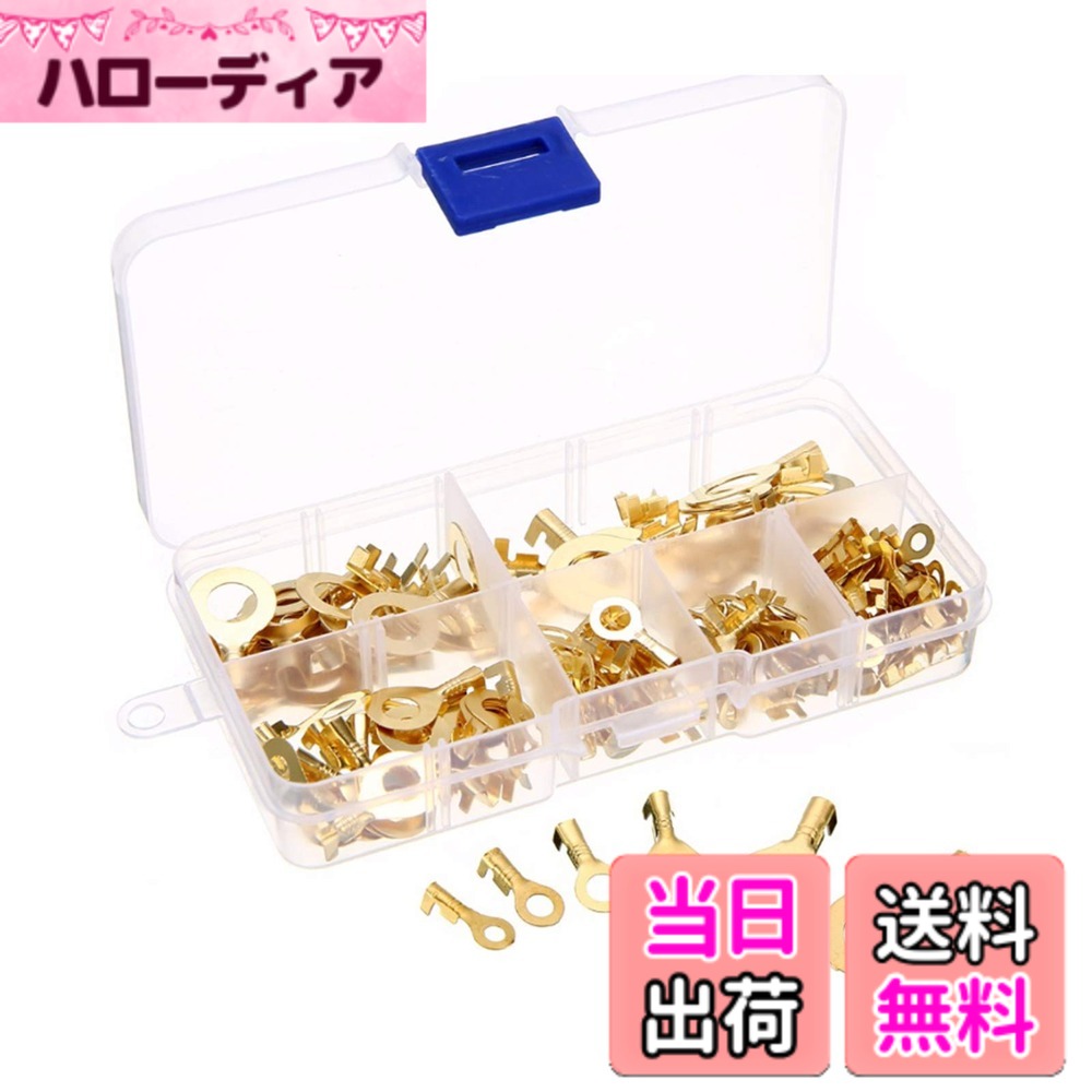 商品情報商品の説明主な仕様 【パケージ内容】：丸型端子・150pcsセット。収納ケース*1個。端子を整理して分類し、持ち運びや取り出しが容易になります。【仕様】M3 (50pcs)、 M4（20pcs）、 M5（20pcs）、M6（20pcs）、M8（20pcs）、M10（20pcs）、6種類・150個セットで、ニーズを応じてご自由に使用いただけます。【素材】真鍮製。電気伝導性が高くて電流が流れやすいです。耐腐食性があり、丈夫で安全で長持ちします。アースコードの取り出しおよびバッテリーからの電源の取り出しに使います。【取付】バッテリーのプラスターミナルに配線を直接に繋ぎます。電気コネクタキット。操作が簡単、はんだ付けキットの必要はありません。【幅広く適用】車、オートバイ、家電製品、コンピューターおよび他の分野で完全に使用することができます。自動車や家庭用ケーブルの接続にも適用です。優れた耐火性と安定した性能を持っています。 ご注意：このストアは一括購入をサポートしています。 一括購入については、カスタマーサービスまでにをお問い合わせください。お問い合わせいただければ、満足のいく回答が得られるように返信いたします。
