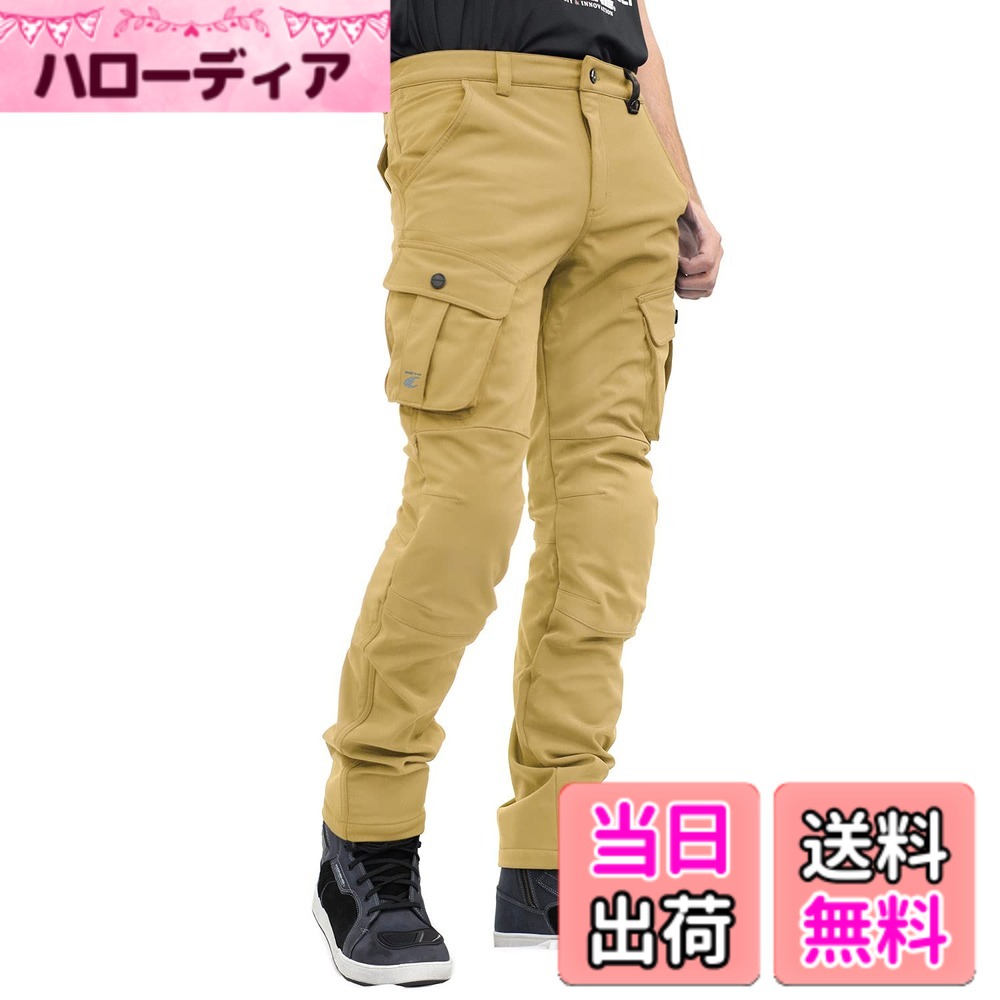 【送料無料】[KOMINE] バイク用 パンツ プロテクトウインドプルーフウォームカーゴパンツ PK-926 防風 秋冬向け 07-926 Beige L
