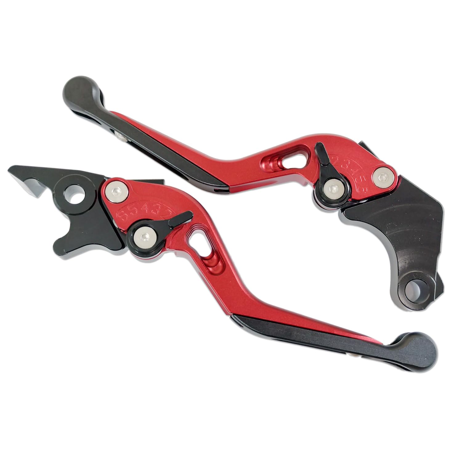 【送料無料】H24m3赤/黒 つや消しマット ホンダ ブレーキ クラッチレバー 6段階調整 伸縮 レブル モンキー125 GROM 400X CBR400R CL250 GB350 等に適合