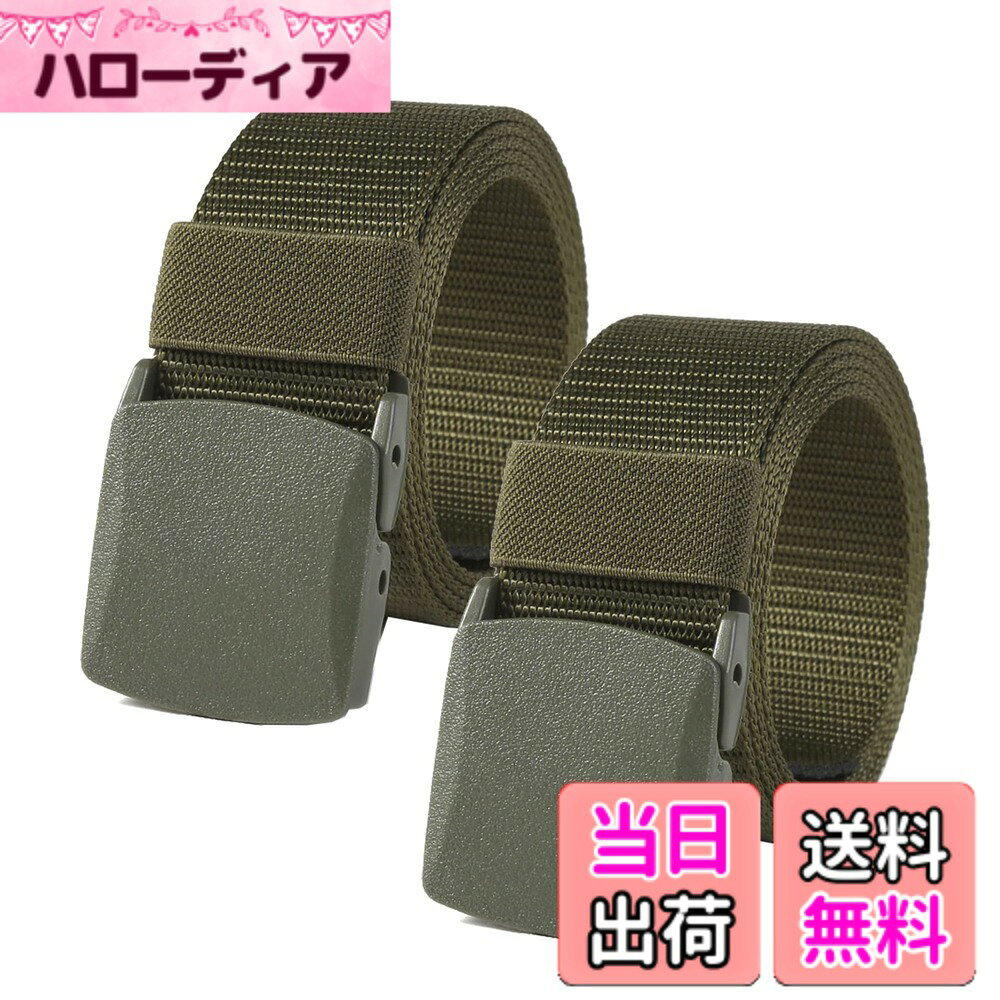 商品情報商品の説明主な仕様 素材構成: ナイロン【素材】ベルト部分は布より耐久性が高い高品質ナイロンを使用。網目構造で蒸れない。バックル部分は強化樹脂で仕上げました【サイズ】長さ：125cm(ハサミ裁断で長さ調節可能)/幅：3.8cm/厚さ：約2mm/重さ115g(軽量化)調整、解除しやすいです.あなたが座ったり腰を曲げたりする時は緊張しないです。滑りやすいです.重いものをベルトの上に掛けてはいけないです.着ていたり、座ったり座っているのが気持ちいいです.brバックルが金属ではないので空港の面倒なセキュリティチェックもつけたままでOK！また金属アレルギーの方にも安心して使って頂けますアウトドア、旅行、登山、散歩、スポーツ、日常の他、自衛隊で使用できる軍用ベルト、ミリタリーベルトや作業ベルト、ウエストベルト、ガチャベルトとして多目的利用に長けます。