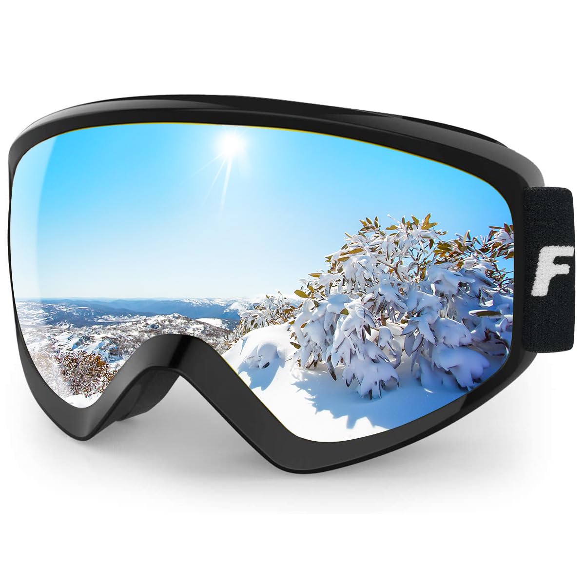 【送料無料】[Findway] スキーゴーグル キッズ スノーゴーグル 子供用、OTG広視野球面レンズ着脱可能、 防風/防雪/曇り防止 紫外線防止 キッズスポーツ用ゴーグル 軽量と耐衝撃 適用8-14歳 ボーイズガール