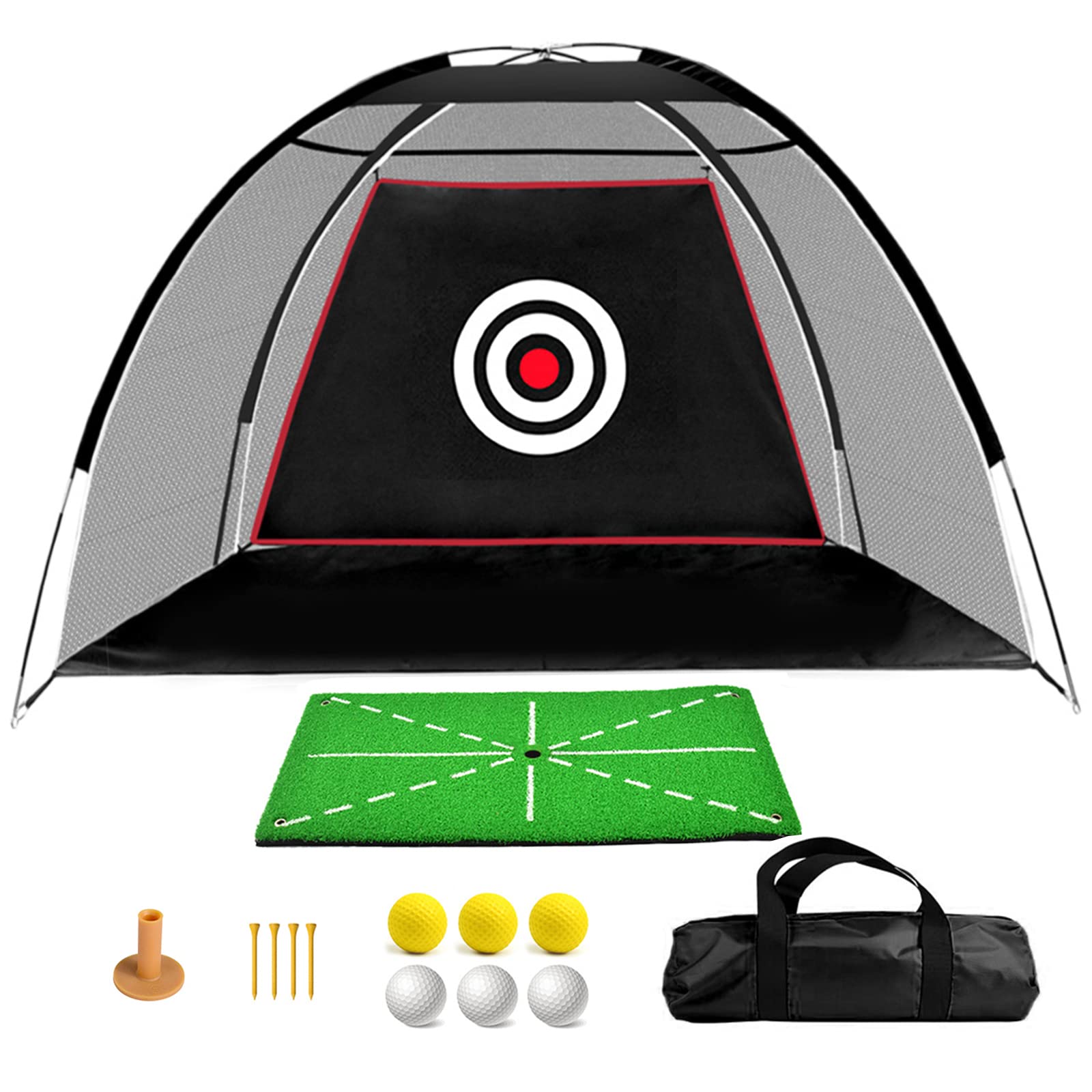 【送料無料】Voodans ゴルフ練習ネット ゴルフネット ゴルフマット 大型 ゴルフ的 ゴルフスイング練習用ネット ゴルフ練習セット (3M)