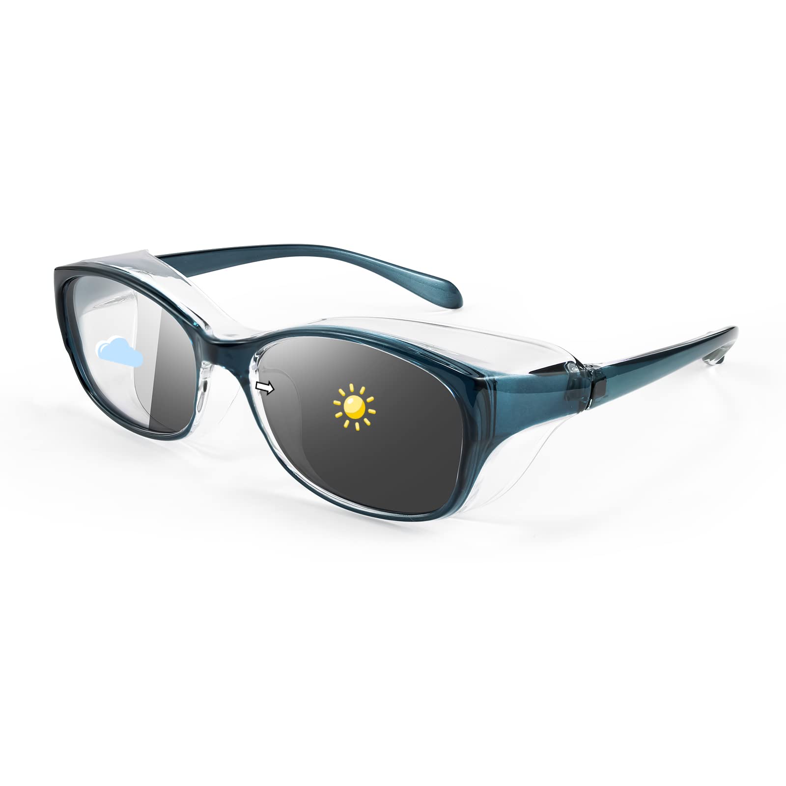 【送料無料】[FEISEDY] 花粉メガネ サングラス メンズ 変色調光偏光 メガネ レディース 防風 防塵 カジュアル UVカット 紫外線カット 保護メガネ 飛沫感染予防 飛沫 ウイルス 花粉症 超軽量 男女兼用 B1050