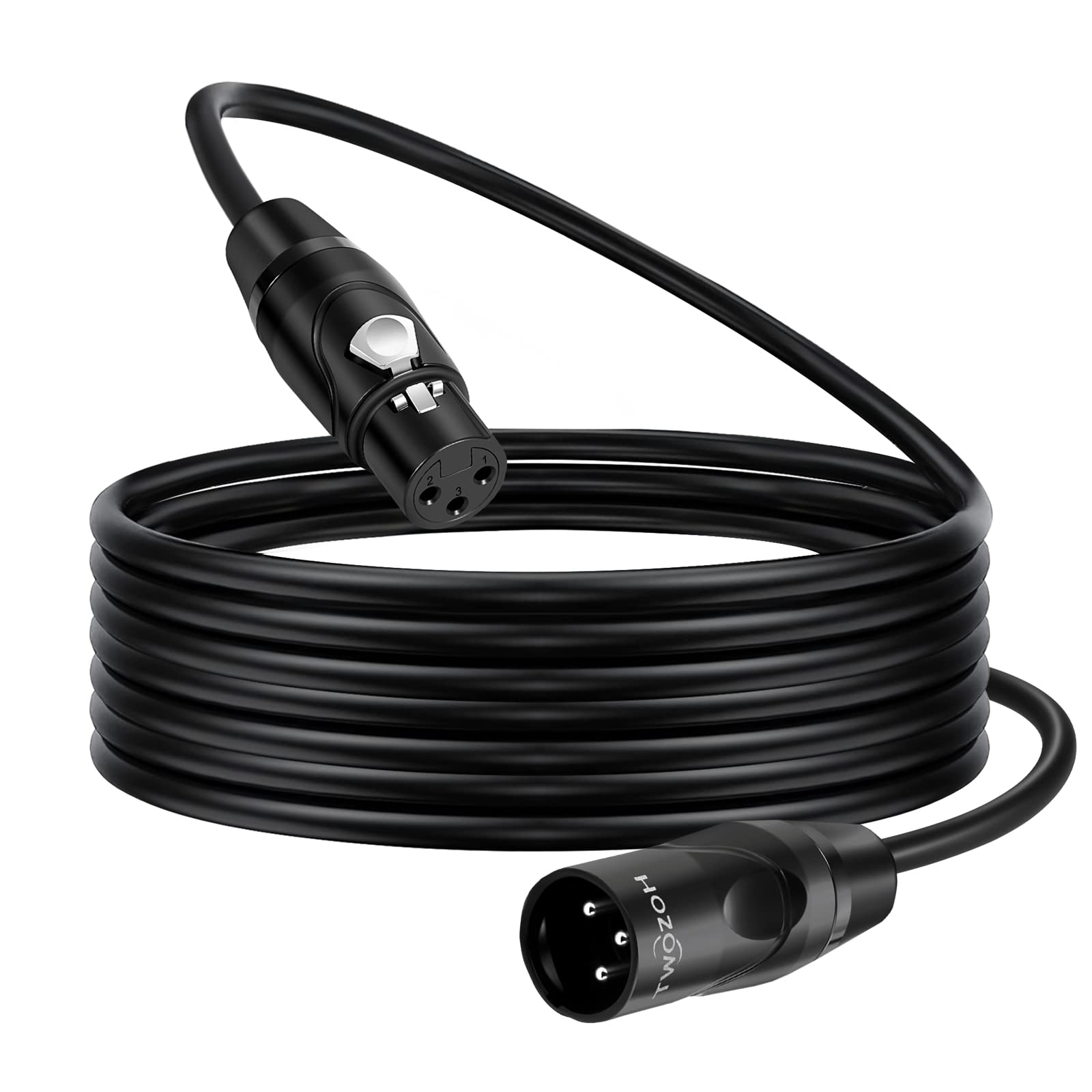【送料無料】Twozoh XLR ケーブル 3M、XLR オス→メス バランス3ピン XLR マイクロフォン ケーブル (Profesional/Hifi)