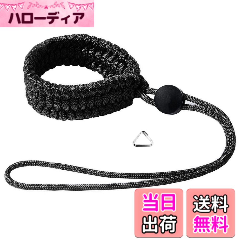 【送料無料】[DY.2ten] ハンドストラップ カメラリストストラップ ロープ 一眼レフ ミラーレス コンパクトカメラ用 Sonyなど用 パラコード編み 高強度 長さ調節可 三角リング付き