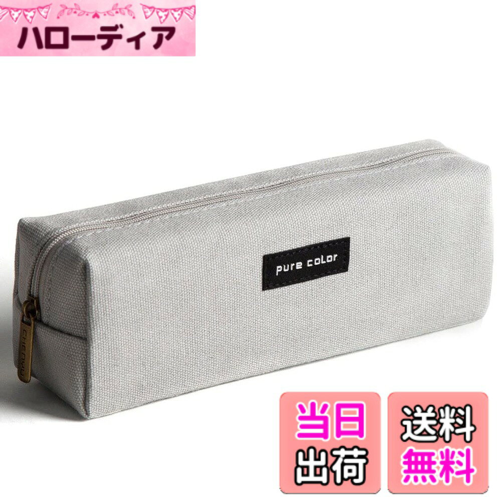 【送料無料】ZEWZE ペンケース 大容量 おしゃれ シンプル 便利 韓国 ペン入れ 筆箱 小物入れ 高校生 中学生 男の子 女の子 文房具 (ライトグレー, Aタイプ)