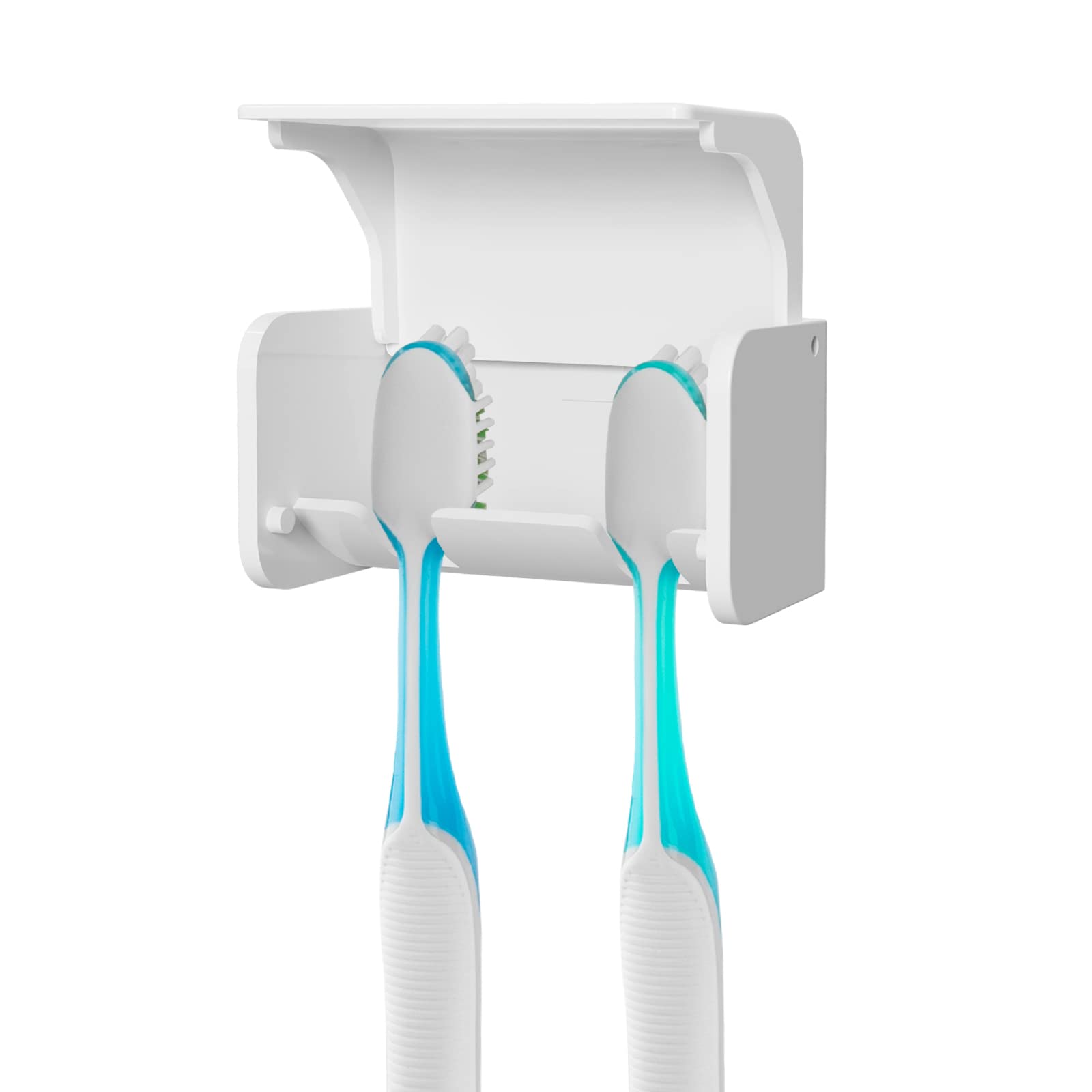 【送料無料】Linkidea 壁掛け歯ブラシホルダー カバー付き 自己粘着カバー 2スロット 歯ブラシ収納オーガナイザー 歯ブラシラックハンガー 薬品キャビネット シャワー RV キャンピングカー バスルーム用