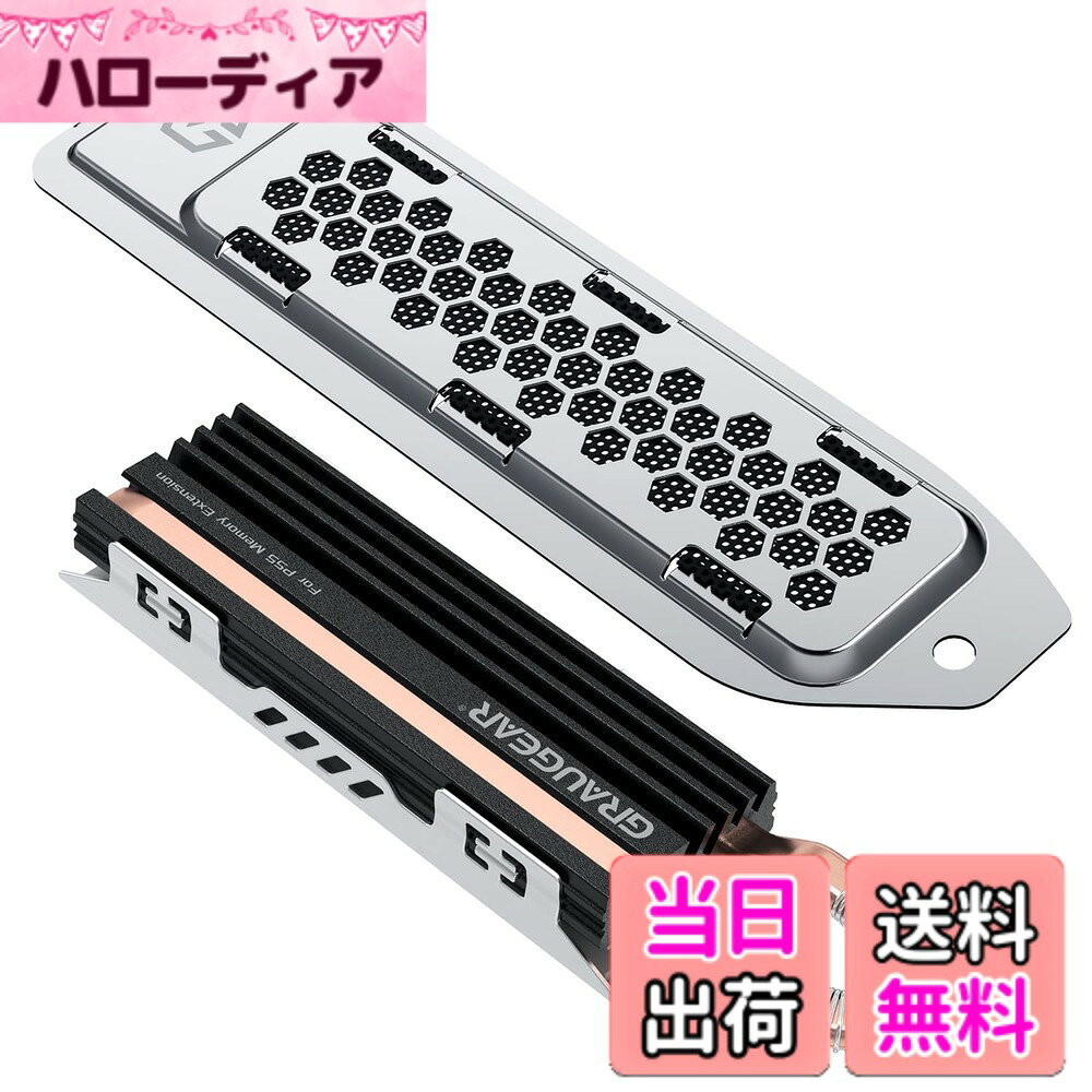 【送料無料】GRAUGEAR PS5専用のM.2 2280 NVMe SSDヒートシンク、PlayStation 5対応の拡張スロットカバーと交換するタイプのヒートシンクについては、ダイレクトタッチヒート銅製ヒートパイプ アルミニウムフィン ダストフィルター、取り付け簡単 [G-PS5HS03]