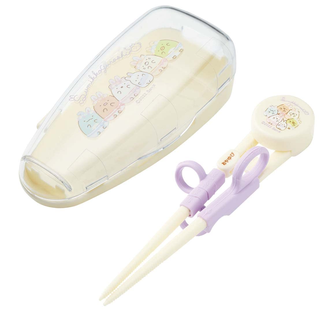 【送料無料】スケーター(Skater) 子供用 トレーニング箸 専用ケース付き 14cm 練習箸 対象年齢2-7才 右手用 すみっコぐらし うさぎのおにわ ADXT1S-A