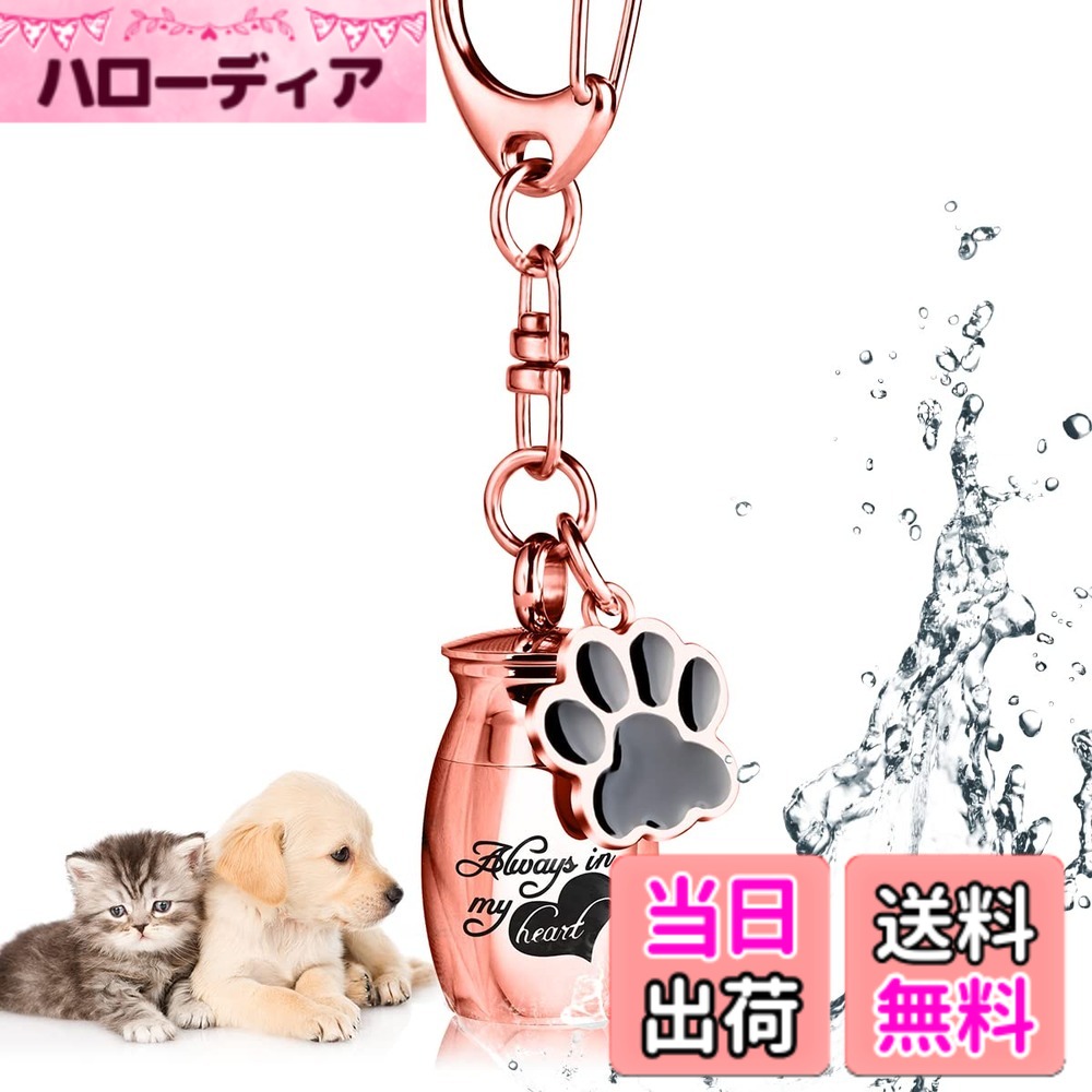 【送料無料】[Looking] 防水型 ミニ 骨壷 ペット 遺骨 カプセル キーホルダー ペンダント メモリアル 高い密封性と耐久性 ロケット 骨入れ 携帯型 人気 かわいい アクセサリー 犬 猫 兎 手元供養