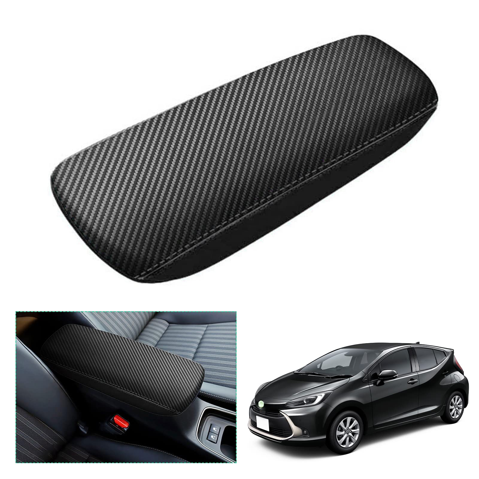 【送料無料】【GAFAT】トヨタ アクア MXPK11/MXPK16型 2代目 R3.7現行 新型 専用 アクア mxpk アームレストカバー アクア センターアームレスト mxpk11 傷防止 汚れ防止 肘置き用 アクア mxpk11 アクセサリー 保護カバー 内装パーツ 車種専用 (ブラック)