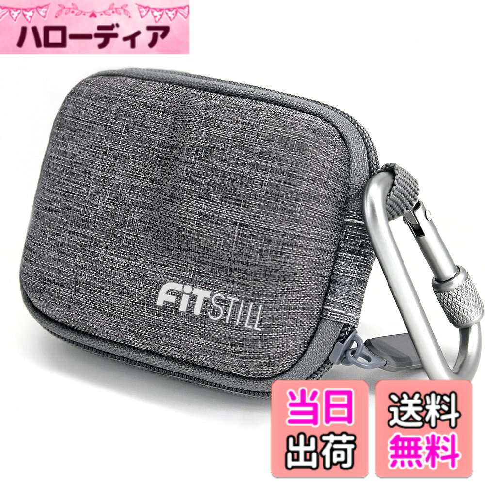 FitStill グレーのミニタープ織りカメラバッグ Go Pro Hero 13/12/11/10/9/8/7 /(2018)/ 6/5 Black の場合、 ハードシェルトラベルオーガナイザー DJI Osmo Action 2、AKASO、Campark、YIActionCameraなどに適しています