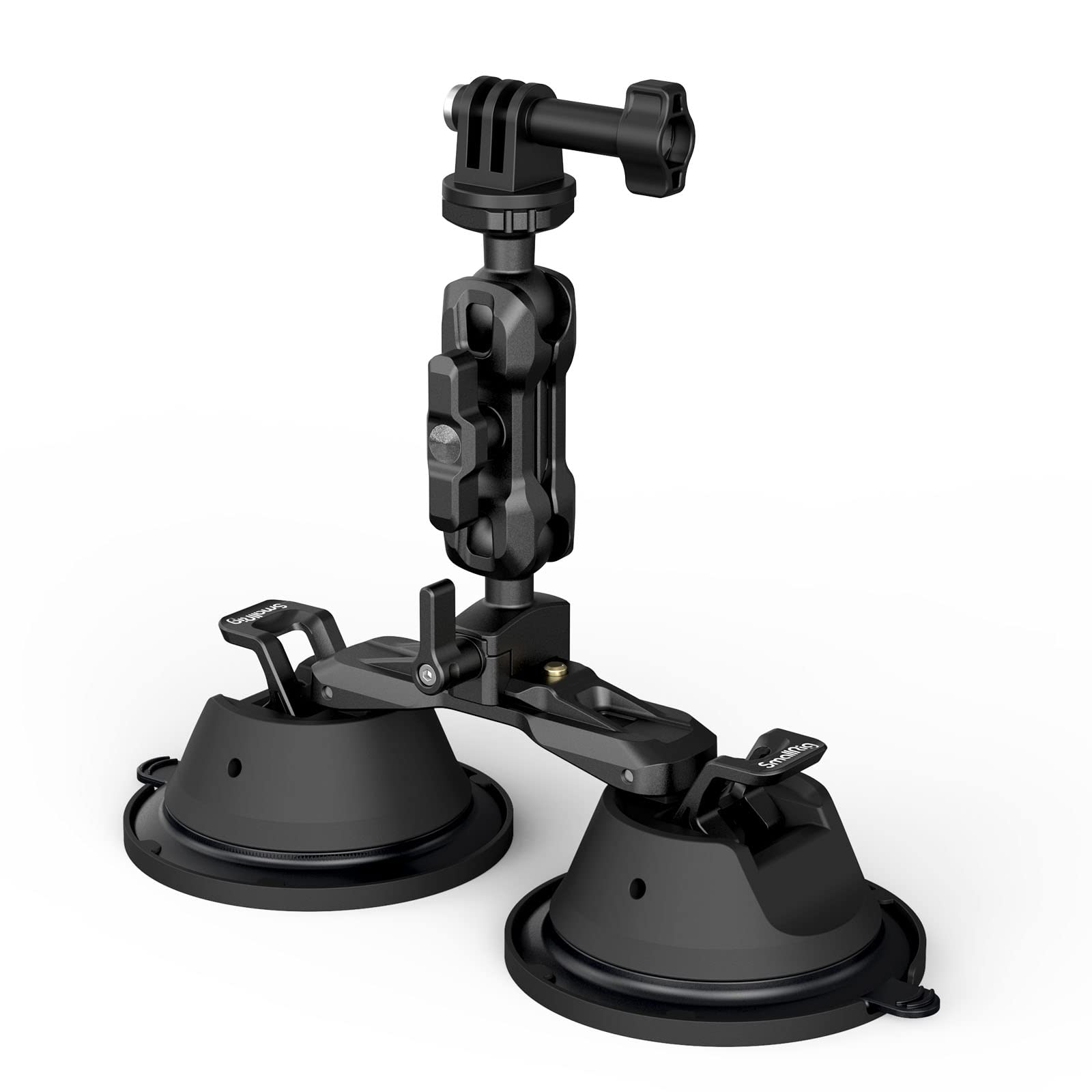 【送料無料】SmallRig 吸盤式カメラマウント 車載用 アクションカメラ用 撮影用 Gopro対応 DJIのOsmo Action/Pocket2対応、Insta360対応 軽量カメラ ZV-1、G7Xシリーズなどに適用 スマホ対応 吸盤式カメラスタンド フロントガラスホルダー 360度角度調整 gopro アクセサ
