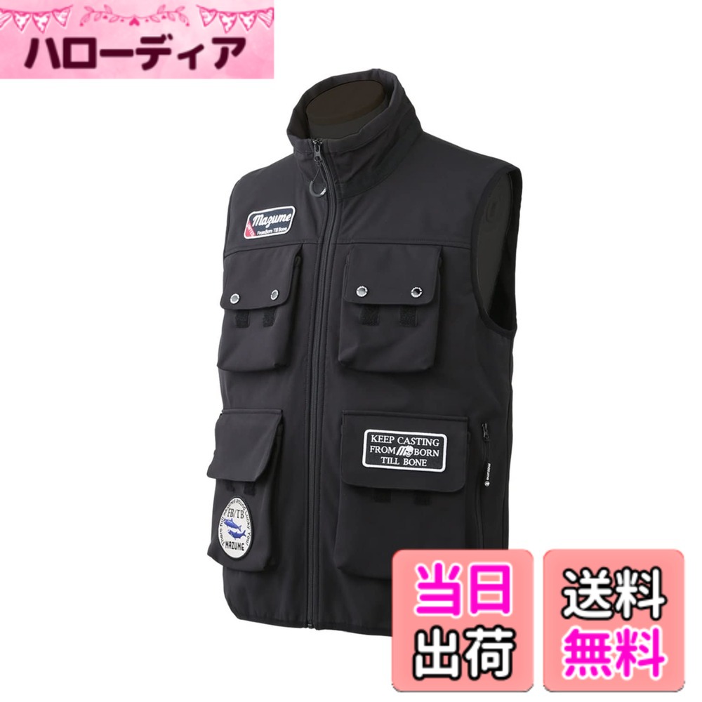 【送料無料】マズメ (Mazume) ウインドカットベスト MZFW-644-03 ブラック LLサイズ