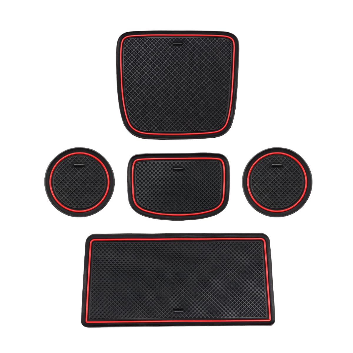 【送料無料】Auovo トヨタ ヤリスクロス ポケットマット(yariscross MXPB10 MXPJ10 2020年-現行)に適合 インテリアラバーマット 車種専用 ドアポケットマット ゴムマット コンソールマット 内装パーツ 騒音防止 (レッド)