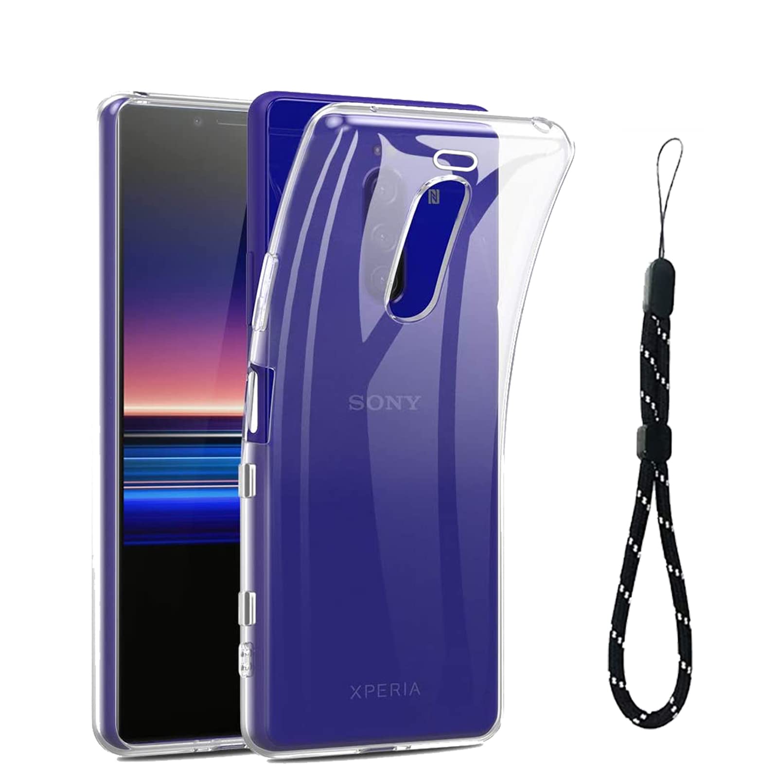 【送料無料】RuiMi FOR Sony Xperia 1 J9150 SO-03L SOV40 / XZ4 対応 TPU シリコン 透明 充電対応 黄変防止 薄型ケース 軽量 耐衝撃カバー 防塵 耐久