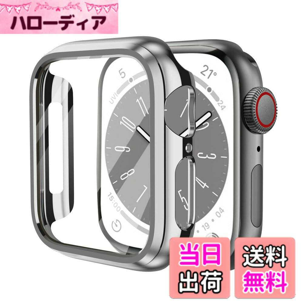 樂天商城 - 【送料無料】KIMOKU コンパチブル Apple Watch ケース Series SE2/SE/9/8/7/6/5/4 41mm PC+TPE材質 保護ケース 高耐久 耐衝撃 コンパチブルアップルウォッチ ケース超軽量 保護カバー シルバー