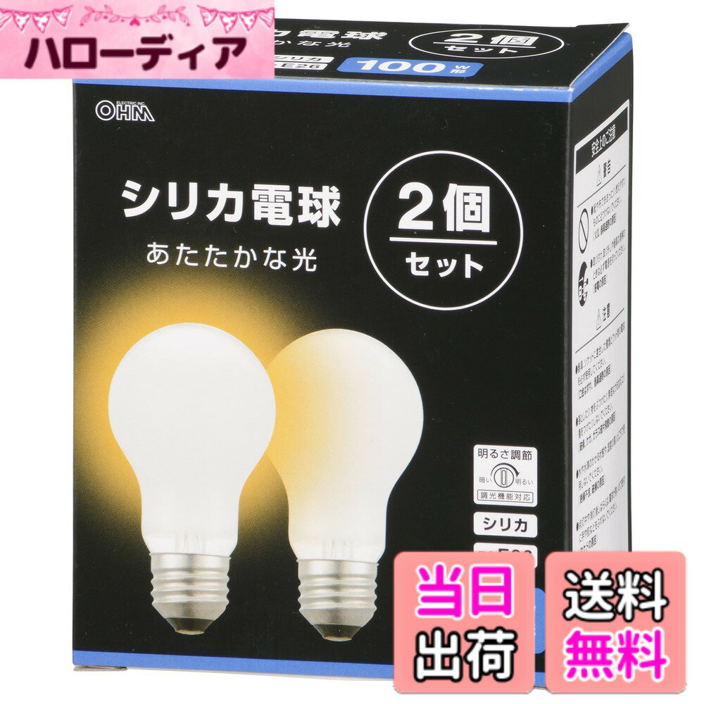【送料無料】オーム電機 白熱球 白熱電球 フィラメント電球 エジソン電球 調光器対応 E26 100W形 シリカ 2個セット LB-D6695W-2PN 06-4744 OHM